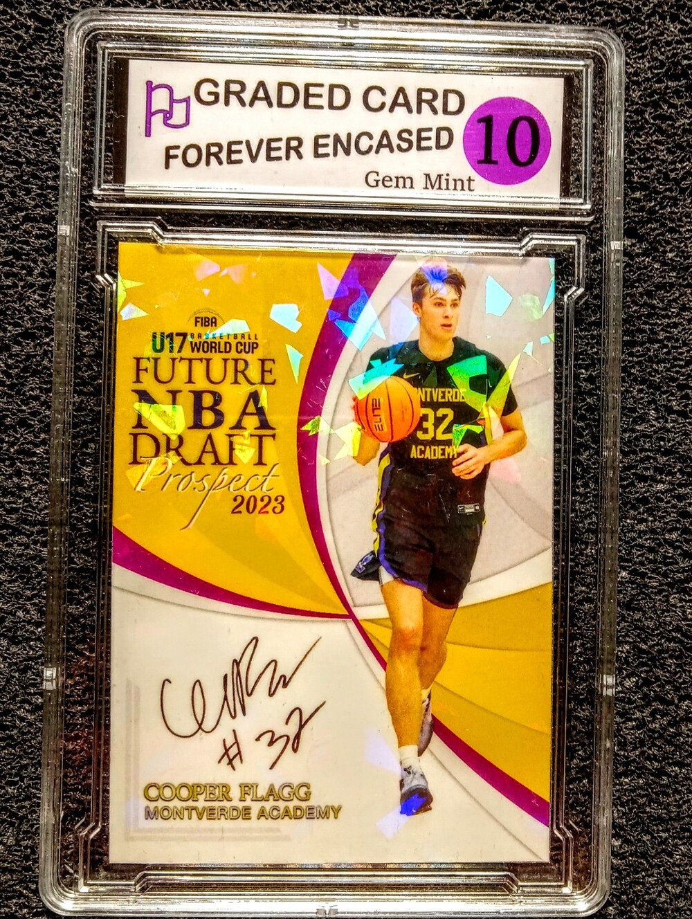 Cooper Flagg #1 NBA Draft Pick Cracked Ice Autograph Basketball Rookie Card